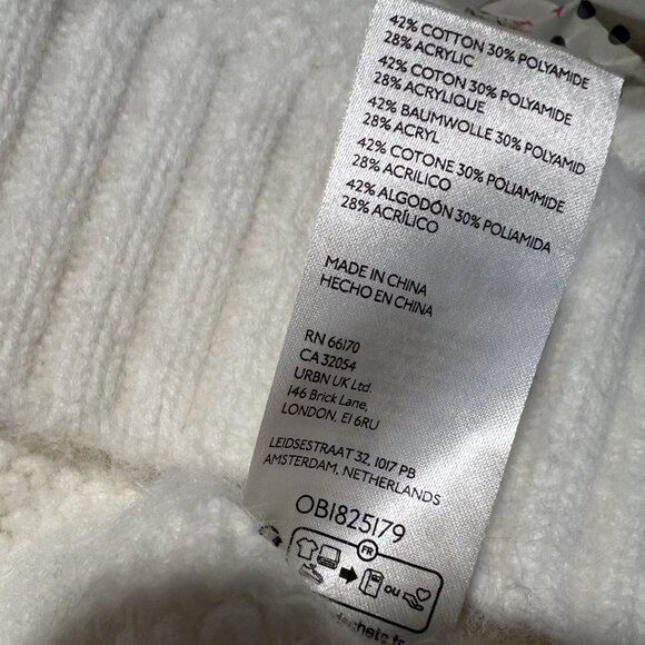 Free People Ivory Chart The Stars Sweater size Large NWT - Picture 13 of 13